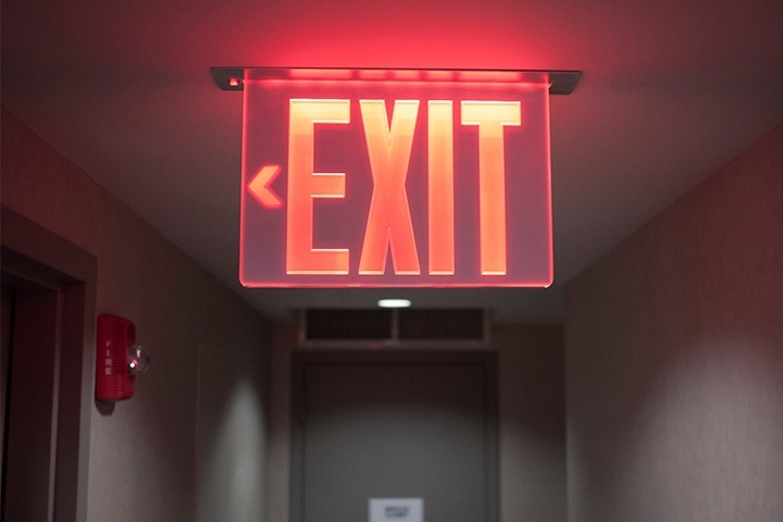 Emergency Prepardness Exit sign